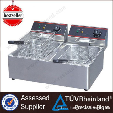 Restaurant Fast Food Cooking Equipment Chicken Fryer With 2-Tanks 2-Baskets Automatic Fish And Chips Fryers